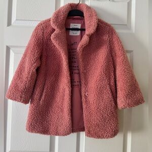 Zara Girls Teddy Pink jacket size 7T